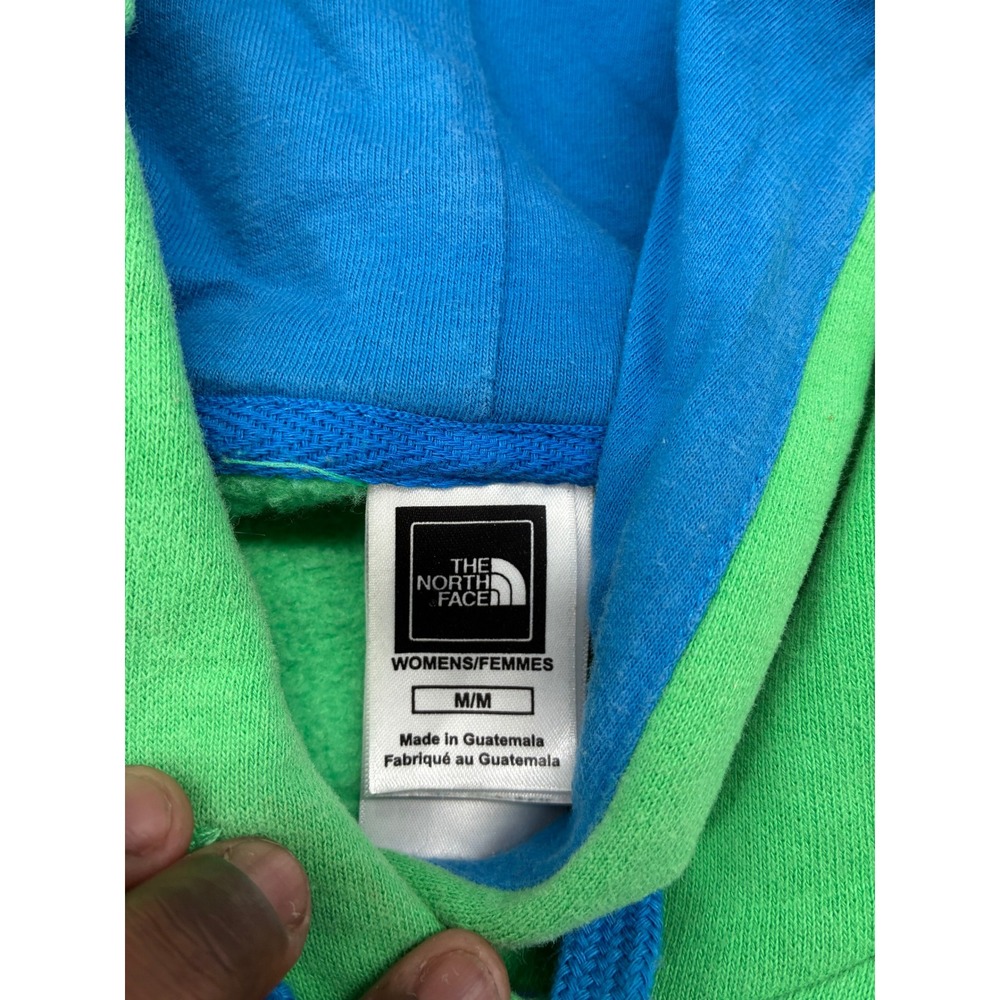 The North Face Hoodie Womens Medium Hoodie Green Blue Yellow Graphic Logo - Picture 2 of 5